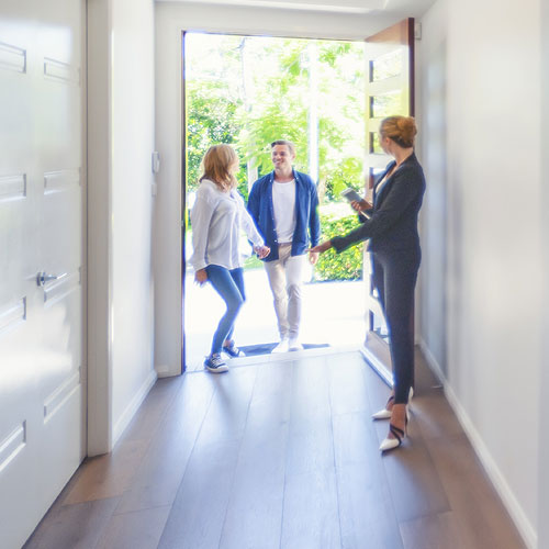 Tenants viewing a property