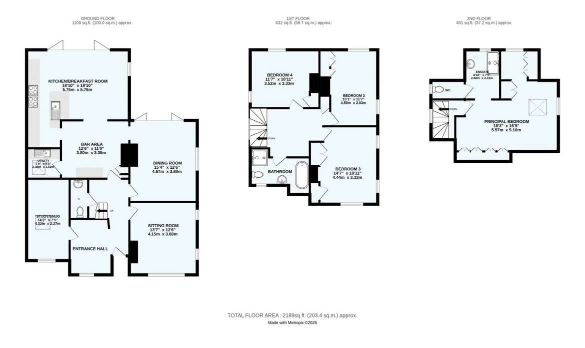 Floorplans For Woodcote Road, Wallington, SM6