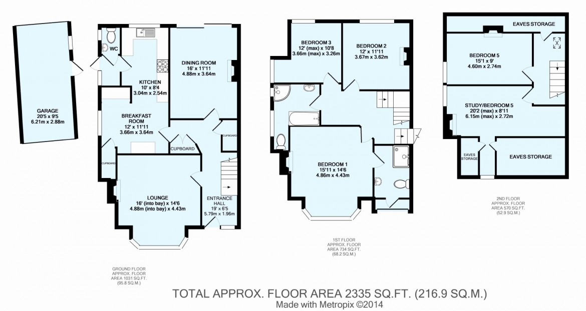 Floorplans For Foxley Lane, West Purley, Surrey