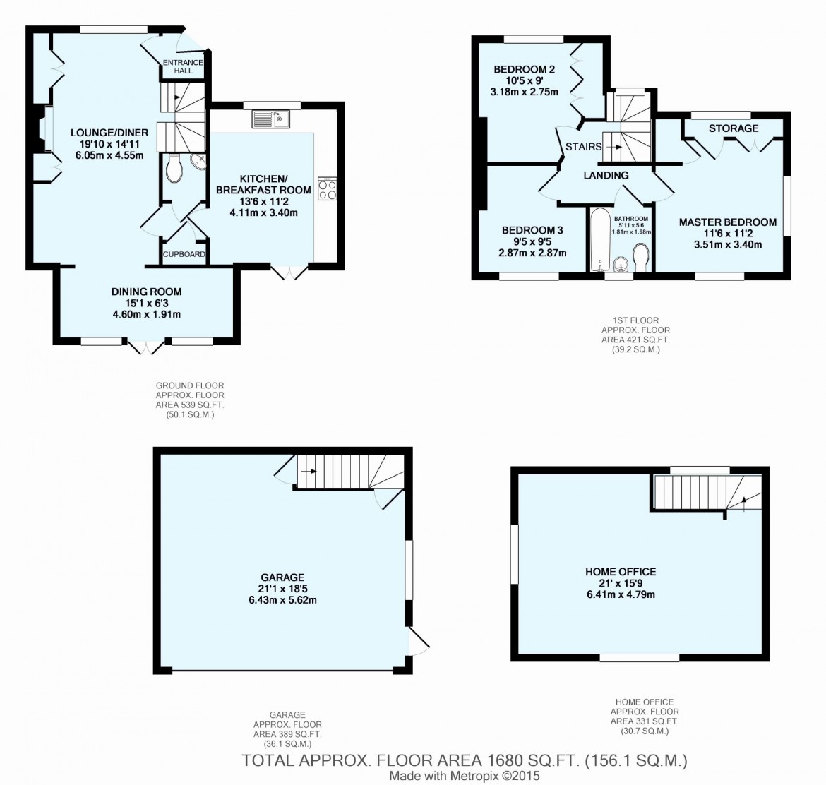 Floorplans For Old Gaysham Cottages, Westerham, Kent