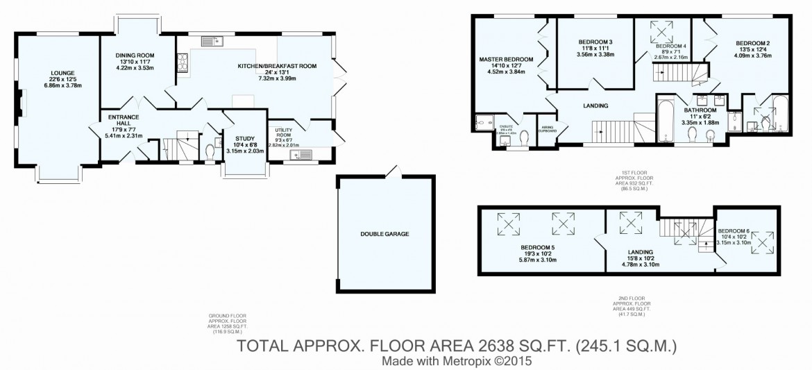 Floorplans For Purley Downs Road, Sanderstead, Surrey