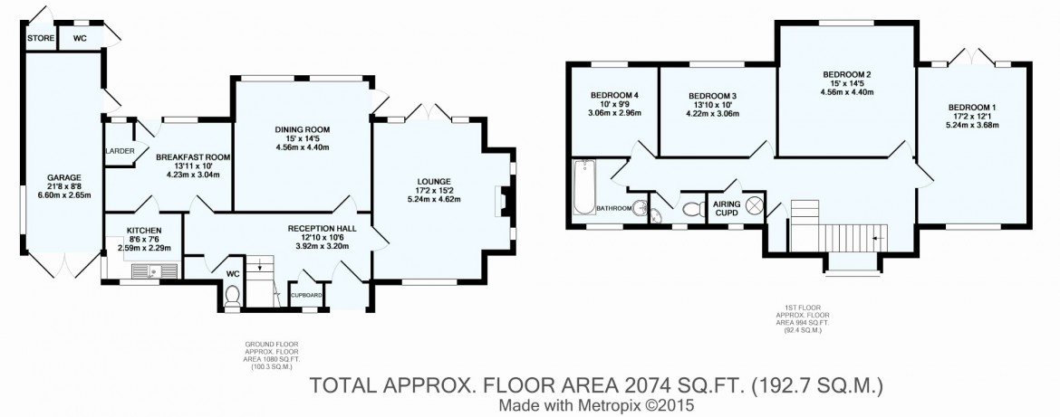 Floorplans For Sandilands, Croydon, Whitgift Foundation, Surrey