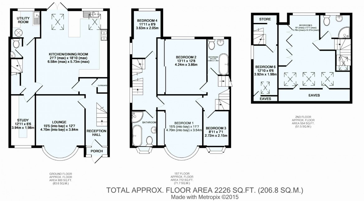 Floorplans For Ashburton Avenue, Croydon, Surrey