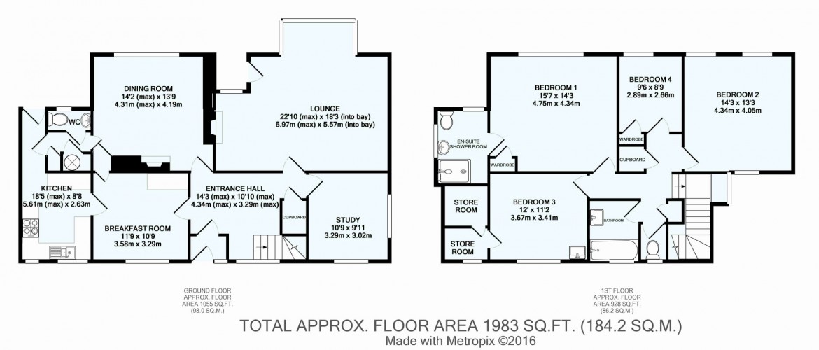 Floorplans For Manor Way, West Purley, Surrey