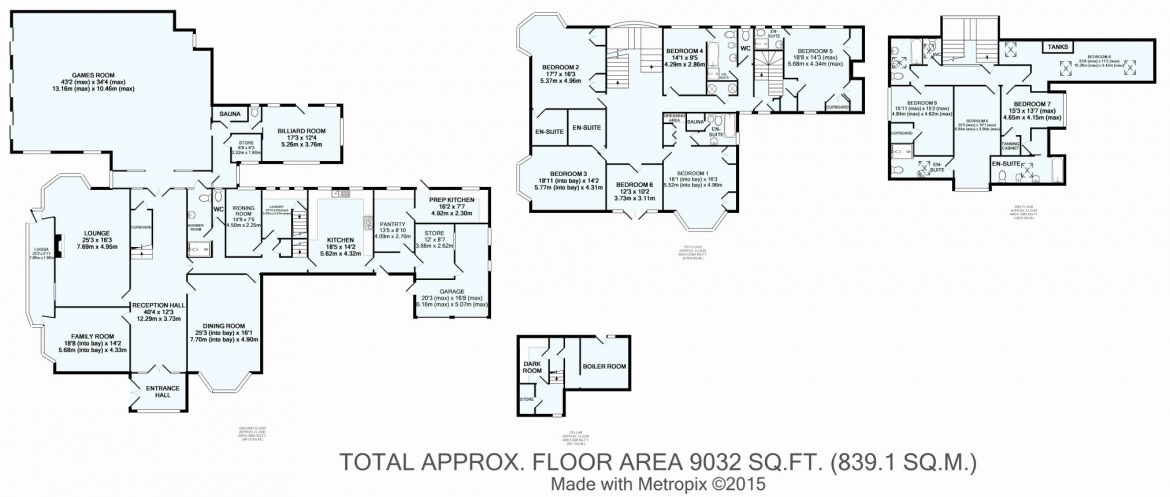 Floorplans For Furze Hill, Webb Estate, West Purley, Surrey