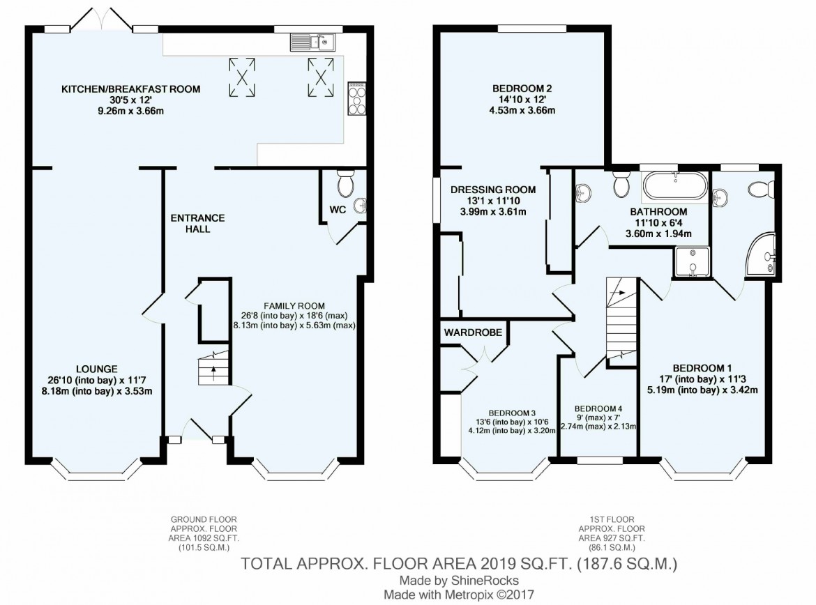 Floorplans For Melrose Road, Coulsdon, Surrey