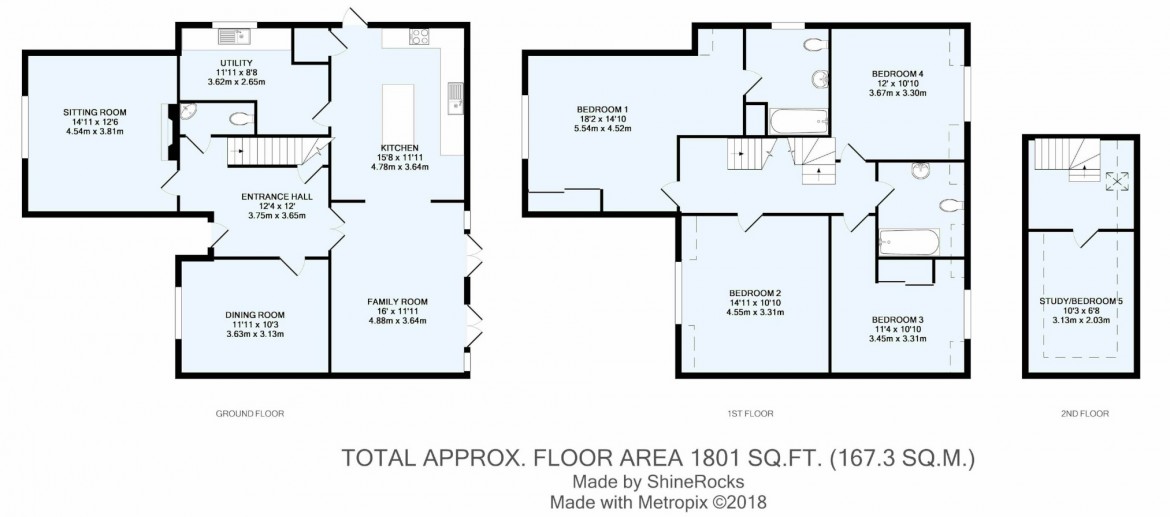 Floorplans For Shirley Avenue, Coulsdon, Surrey