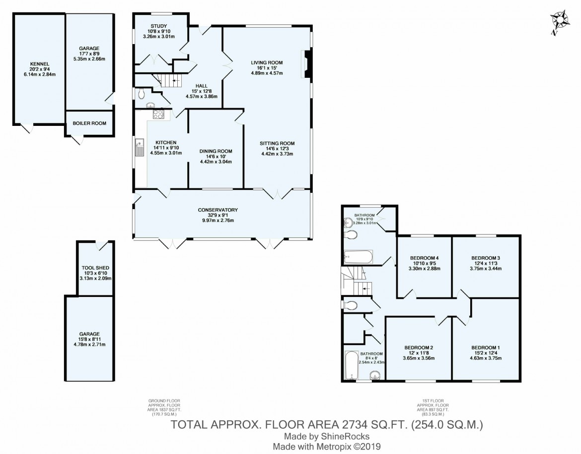 Floorplans For High Beech, Croham Hurst, South Croydon, Surrey