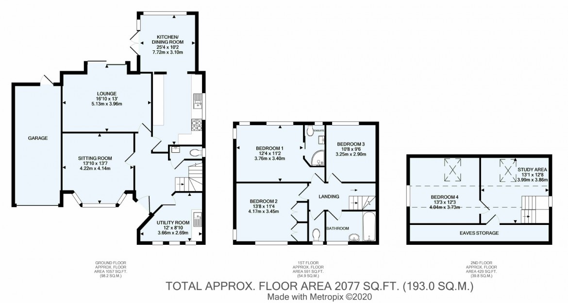 Floorplans For Manor Way, West Purley, Surrey