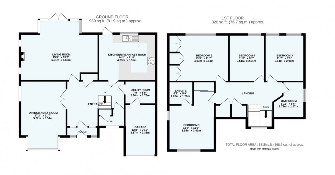Floorplans For Chipstead Way, Banstead, SM7