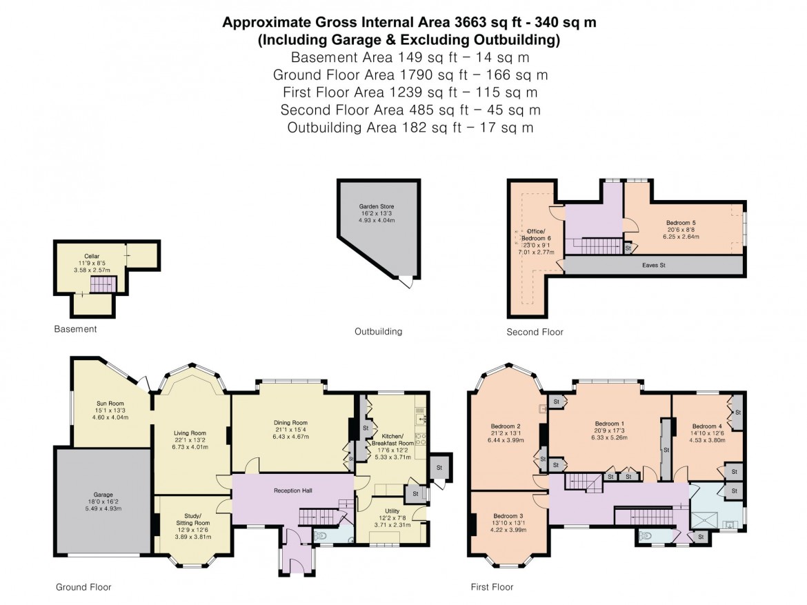 Floorplans For Russell Hill, Purley, CR8