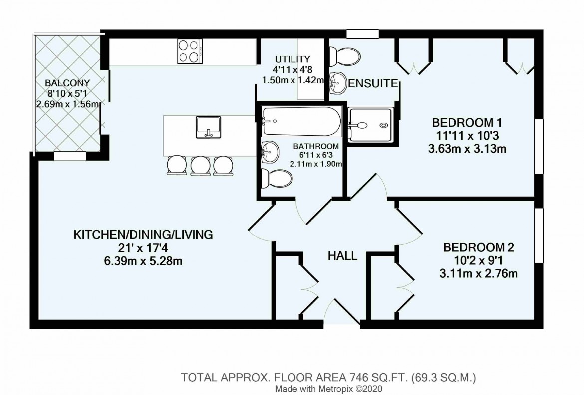 Floorplans For Hill Road, West Purley, Surrey