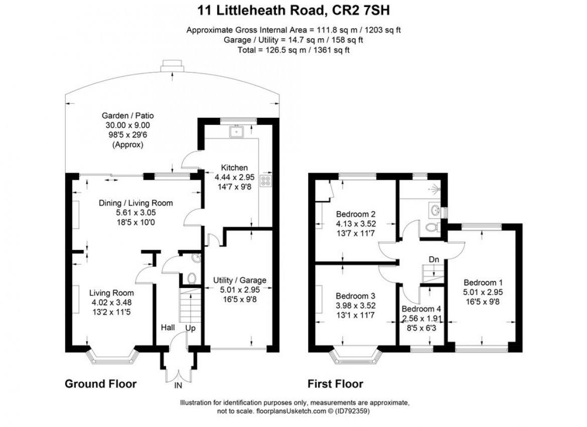 Floorplans For Littleheath Road, South Croydon, CR2