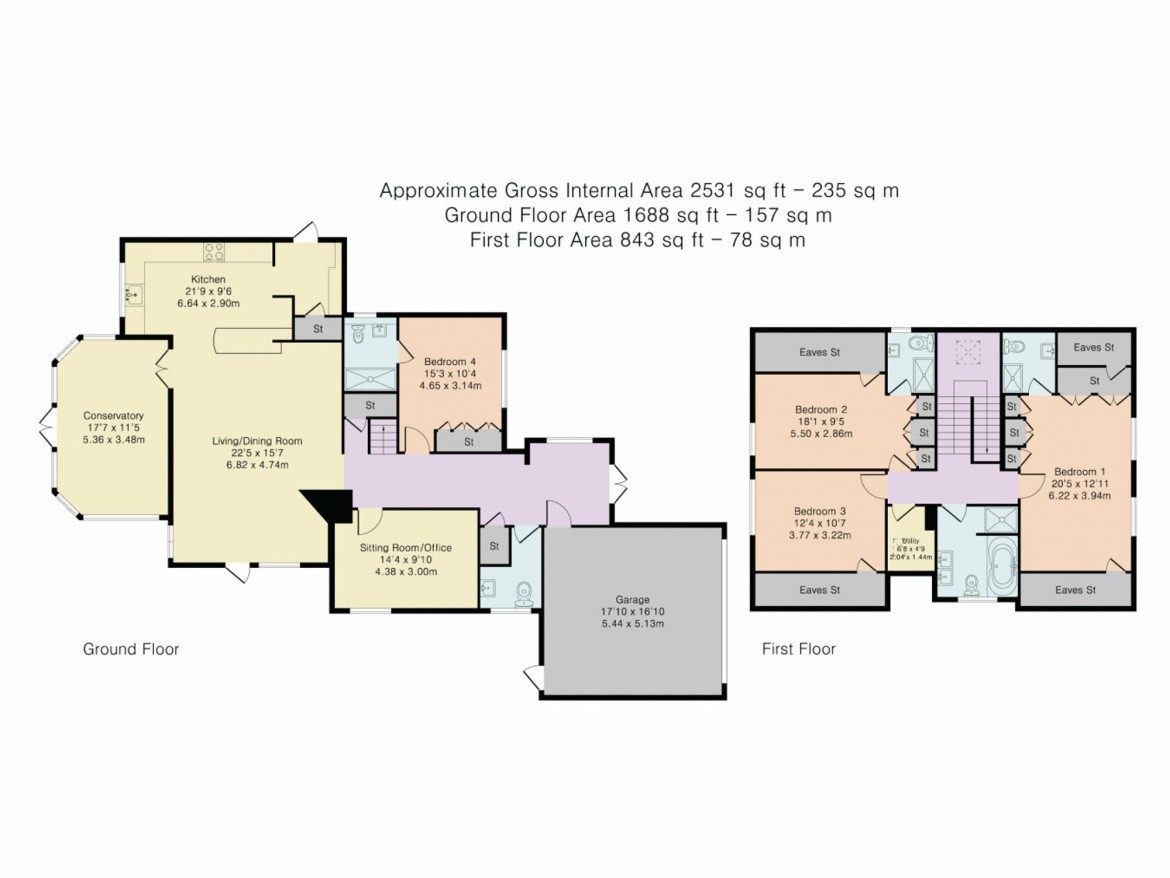 Floorplans For Church Hill, Purley, CR8