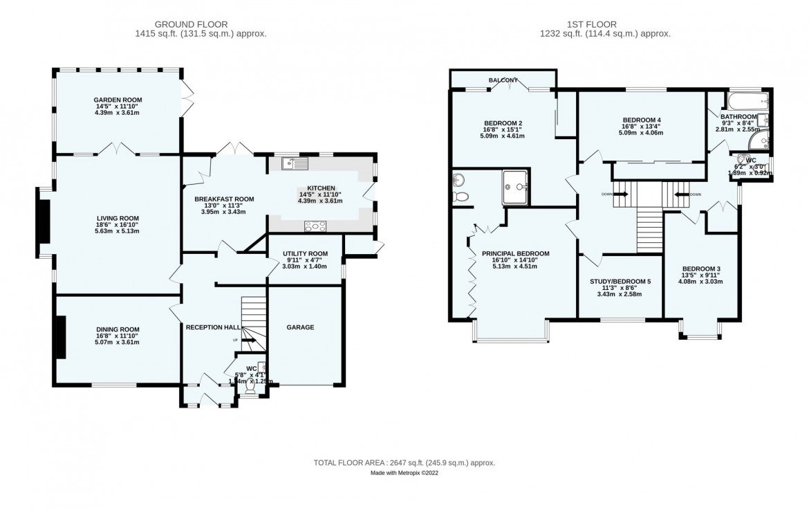 Floorplans For Oakwood Avenue, Purley, CR8