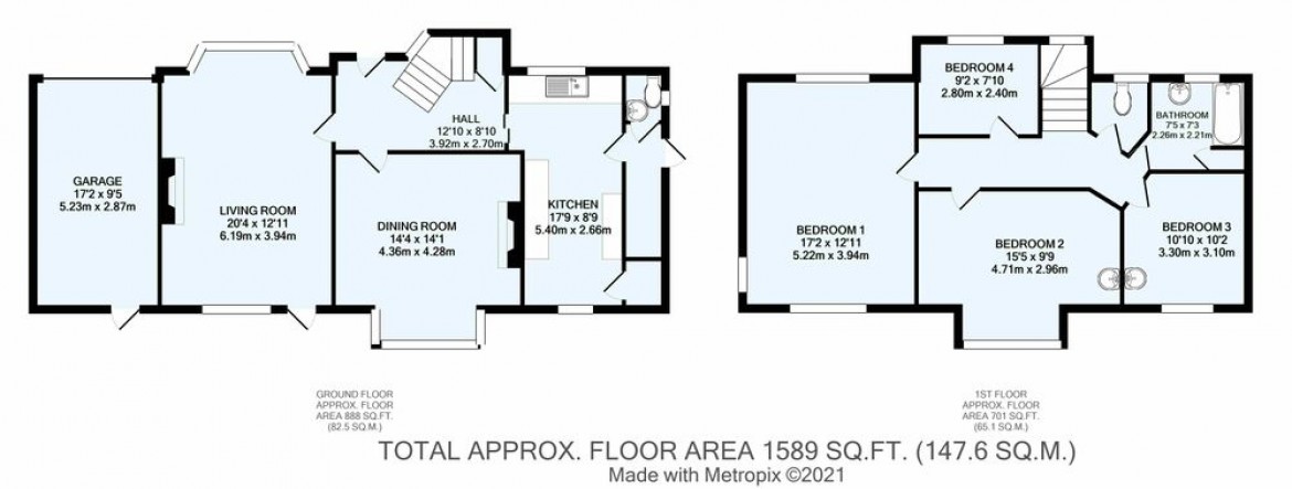 Floorplans For Oakwood Avenue, Purley, CR8