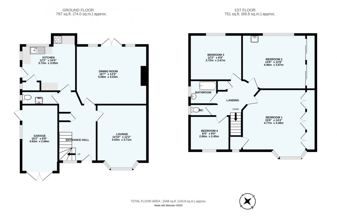 Floorplans For Russell Green Close, Purley, CR8