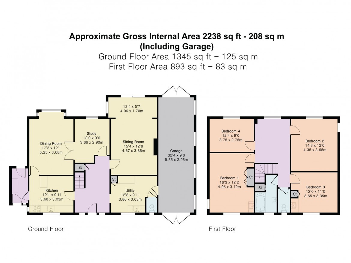 Floorplans For Oakwood Avenue, Purley, CR8